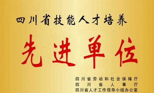 四川達州市高級技工學(xué)校榮譽：四川省人才培養(yǎng)先進單位