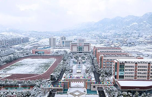 重慶南川隆化職業(yè)中學(xué)校校園雪景（1）