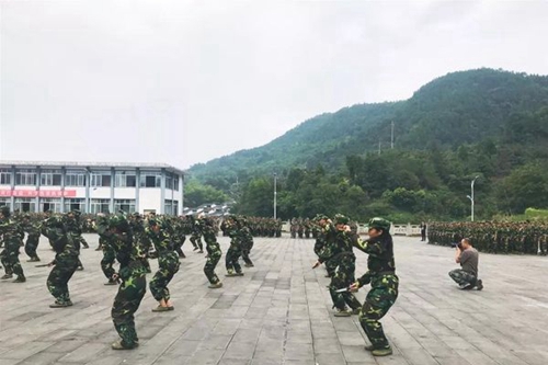 達州鳳凰職業(yè)技術學校匕首操