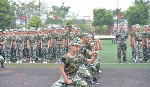 成都石室蜀都中學(xué)軍體拳展示